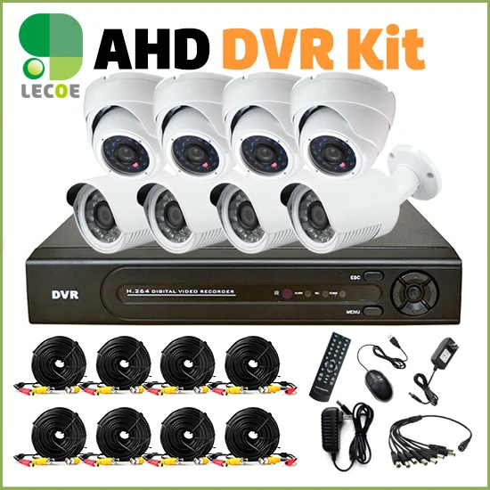 

full 1080P 2.0MP 8CH 1080P surveillance System AHD DVR KIT CCTV video recorder home security system