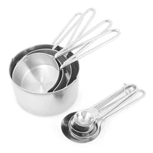 FJS! Küche backen kochen edelstahl messlöffel tasse 8 in 1 satz