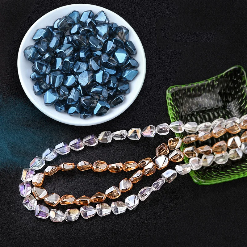

10pieces 4colors 12x16mm Irregular Shape Austria faceted Crystal Glass Beads Loose Spacer Beads for Jewelry Making