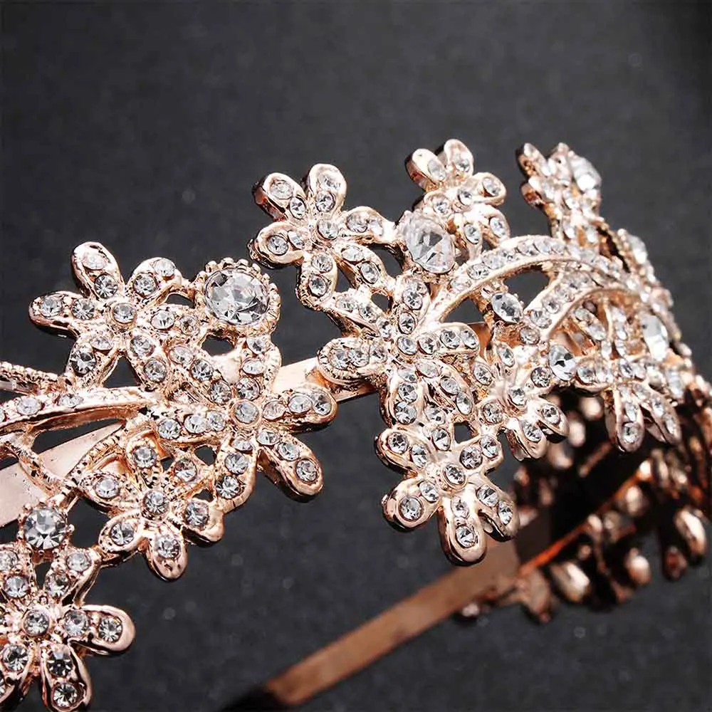 Новая мода Ретро Кристалл Стразы Свадебные короны, тиары светло-золотой серебряный диадема, тиара для женщин невесты Свадебные аксессуары