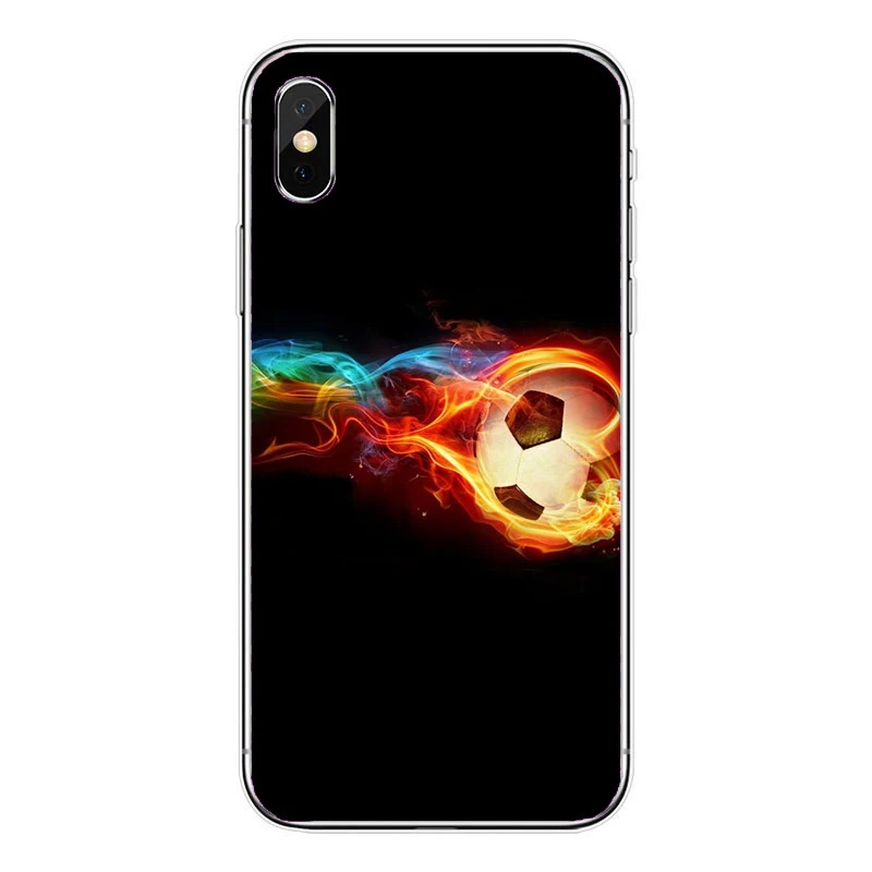 Футбольный мяч для горения воды Жесткий Чехол iPhone X 8 7 6 6S Plus 5S 5C SE|Чехлы-накладки| |