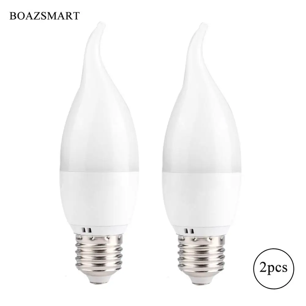 

Boaz Smart LED Light E27 Candelabra Base 5W,Compatible with Amazon Alexa/Google/Siri,Multicolor RGBW Dimmable LED Lamp(2pcs)