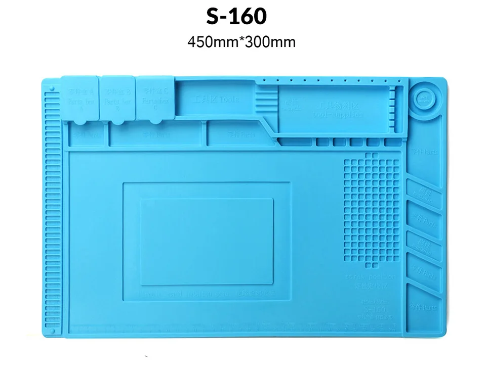Теплоизоляция силиконовый рабочий коврик стол коврик обслуживания платформы для BGA паяльная ремонтная станция сварочные инструменты аксессуары
