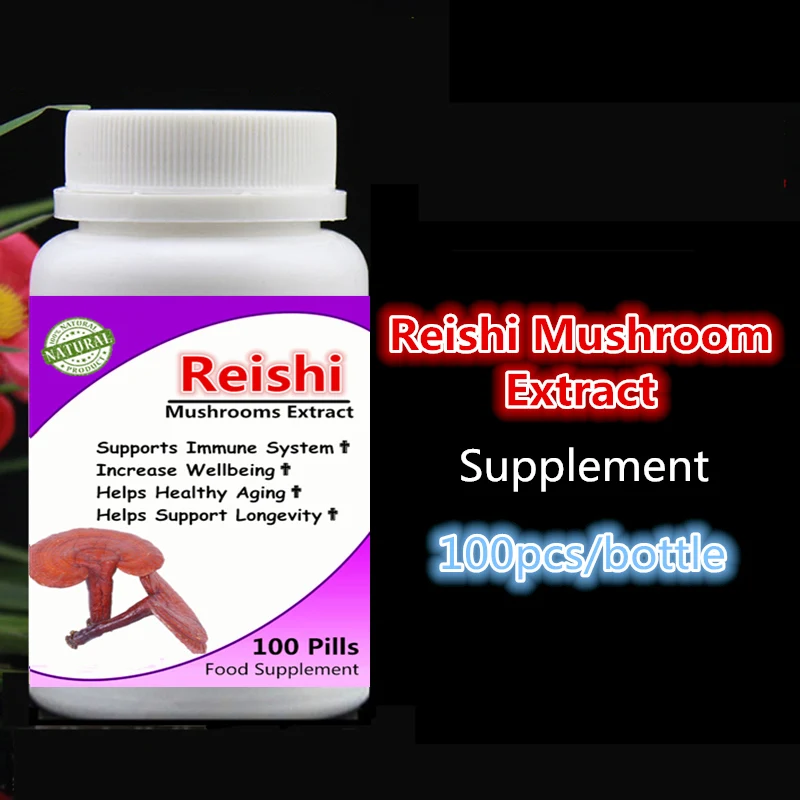 

600pcs,Reishi Mushroom Extract Ganoderma Lucidum Lingzhi Support Immune System & Longevity, Increase Wellbeing,Anti Cancer
