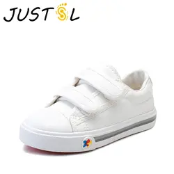 Justsl детская белая нескользящая обувь для мальчиков и девочек парусиновые модные кроссовки Студенческие повседневные Яркая обувь для