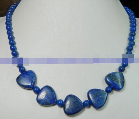 

0002493 Charming Egyptian Lapis Lazuli Gems Necklace 18''