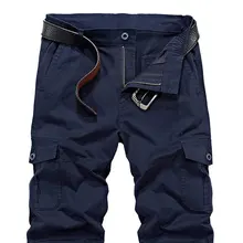 Летние карго M~ 3XL шорты милитари хлопок бренд эластичный пояс синие прямые мужские шорты пляжные хлопковые мужские повседневные шорты