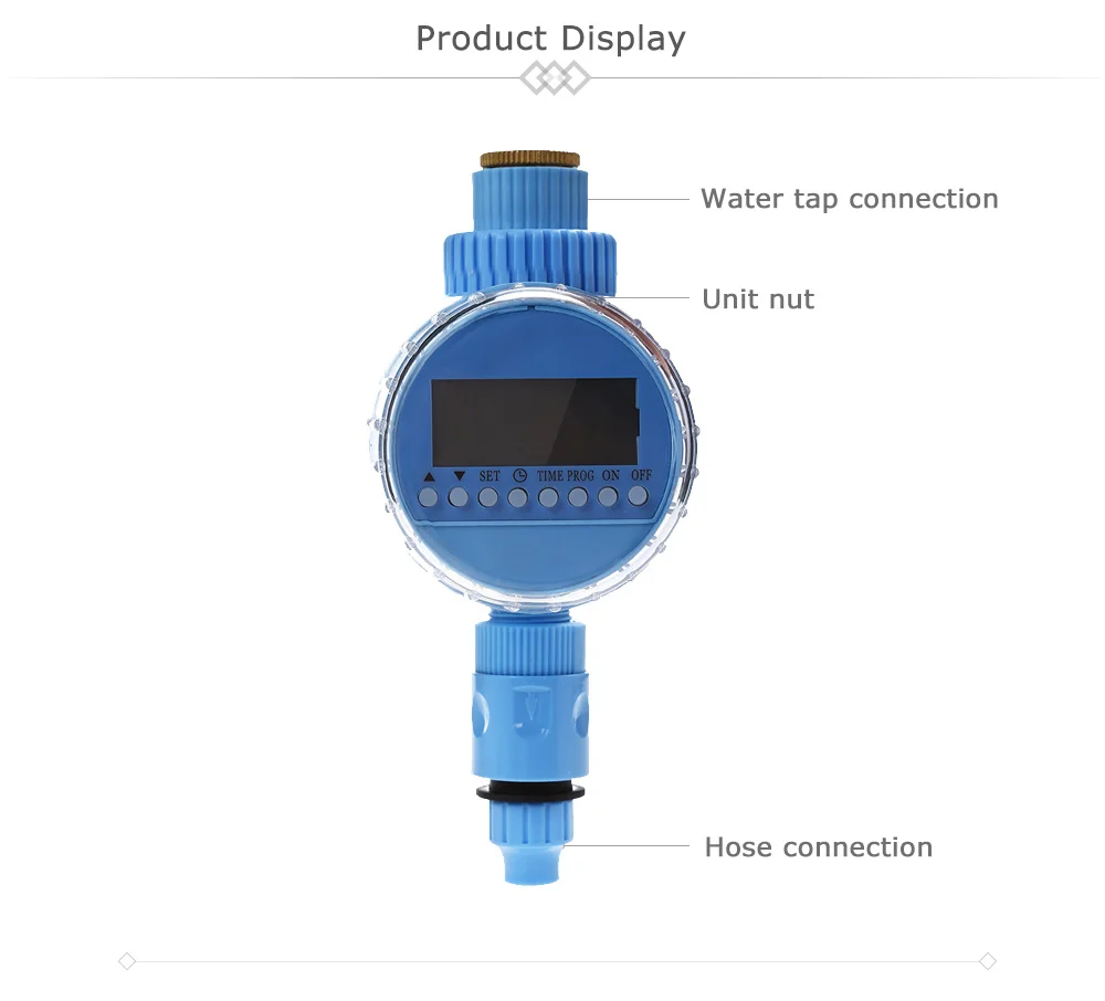 3 шт., электрический таймер для воды, ЖК-дисплей, автоматический цифровой контроллер для полива, таймер для полива, перезаряжаемая система для полива на открытом воздухе