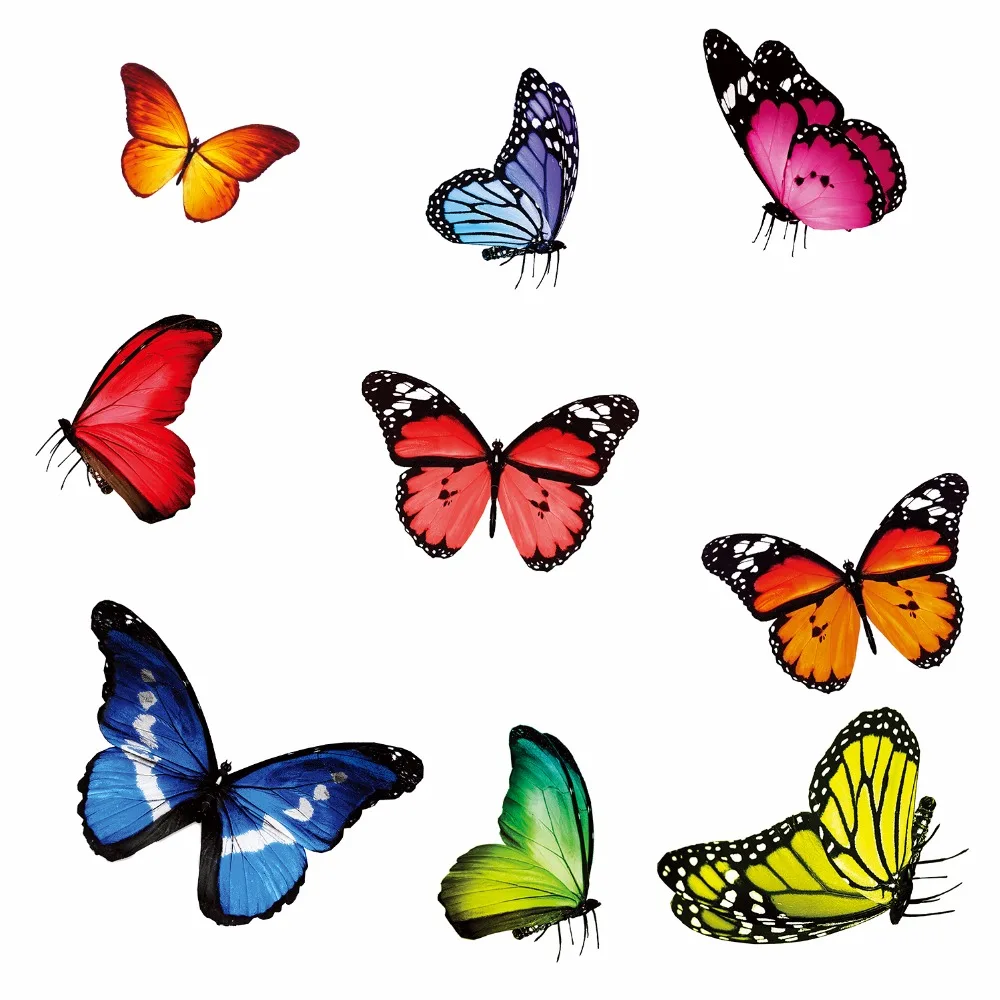 Butterfly Wall Decals Peel and Stick Removable Kids Wall Decals