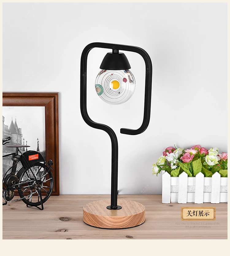 Solar System Planet Led Table Lamp Crystal Ball Magnetic