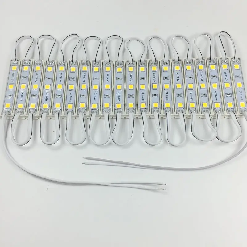 10 шт./лот светодиодный модуль 5054 3 светодиодный DC12V водонепроницаемый рекламный дизайн светодиодный модуль белого цвета супер яркое освещение