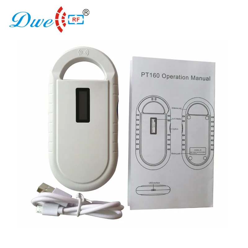 

Free shipping 125khz rfid animal tag reader 134.2khz fdx-b galss tag rf pet chip reader scanner id animal