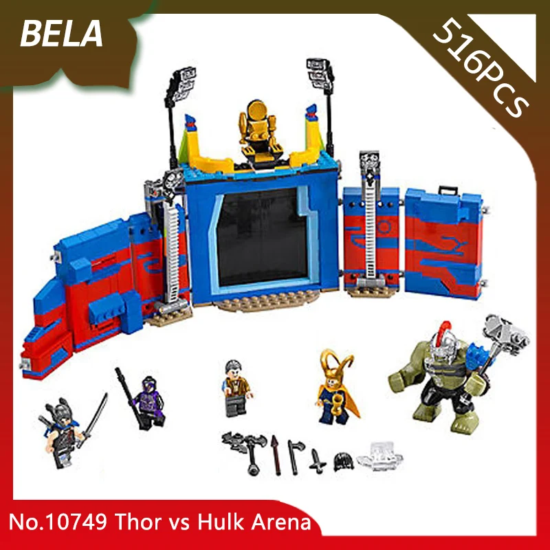 

Bela 10749 Super Heros Series 516pcs Thor vs Hulk Arena Model Building Blocks Bricks Compatible with Legoings