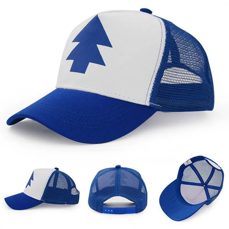 Trucker Cap Pine Tree Hat Baseball Dipper Mesh Blue Men Adjustable Unisex Adjust