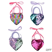 Милая Детская сумочка для девочек в форме сердца, Детская сумочка через плечо с отделением для монет