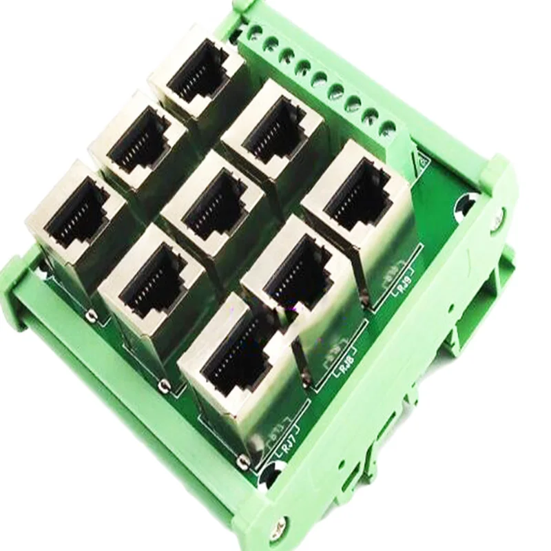 10pcs PCB 8P8C RJ45 Ethernet Connector Board Breakout Modules for Ethernet Jacks 