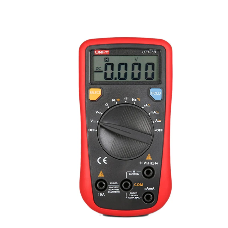 

UNI-T UT136C Digital Voltage Tester Multimeters Auto Range AC DC Frequency Resistance Tester Professional Multimeters Mini