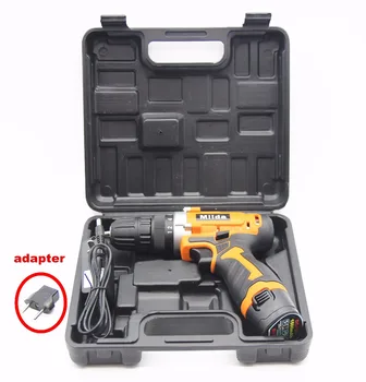 

Milda 12V Electric Screwdriver Rechargeable Lithium Battery*2 Parafusadeira Furadeira Cordless Screwdriver Tow-speed Power Tools