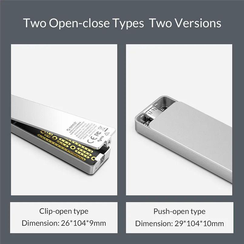 USB 3.1 to M.2 NVME SSD Enclosure Portable Aluminum Type C Gen2 10Gbps Case 40JUN2711