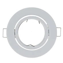 10 шт./лот круглый белый светодиодный встраиваемый потолочный светильник Регулируемая рамка для GU10 MR16 монтажные точечные потолочные светильники