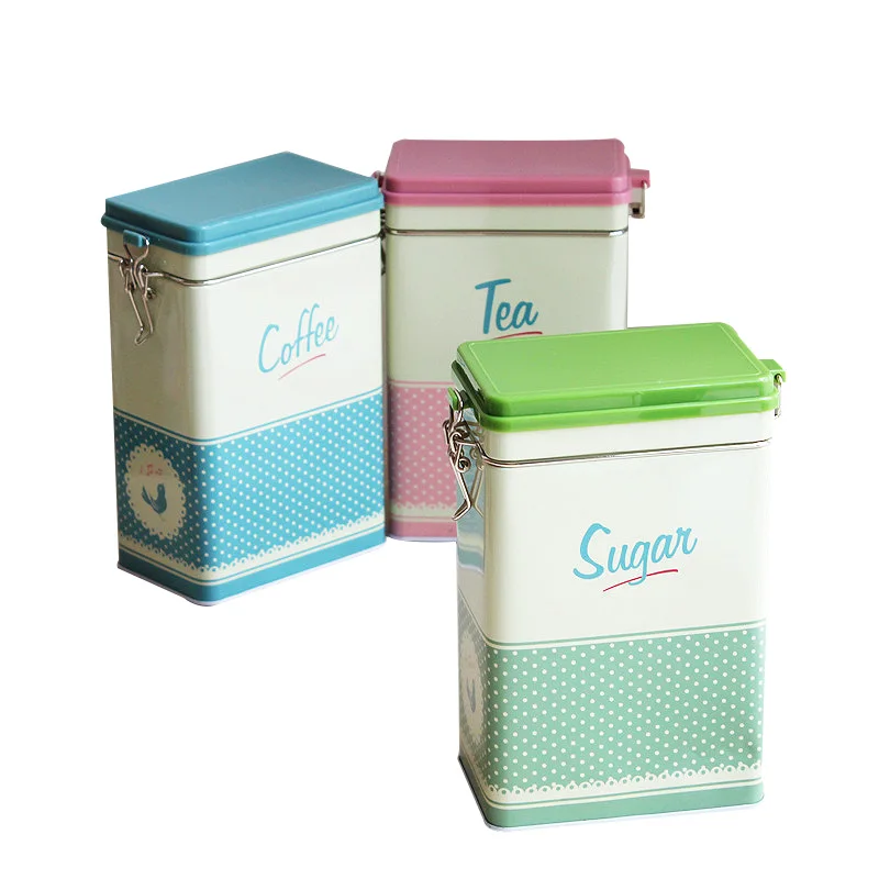 

RetroTea Coffe Storege Box Jewelry Candy Box Cans Coin Earrings Headphones Gift Box Small Mrtal Iron Storage Boxes