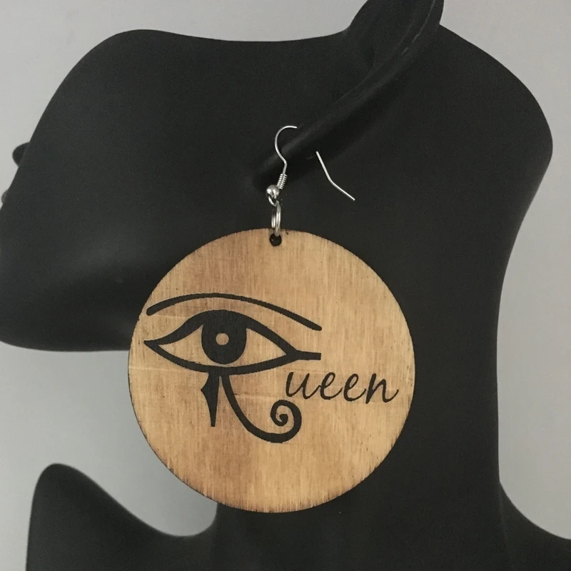 Бесплатная доставка! Деревянные серьги королевы египетских глаз|wooden earrings|earrings free