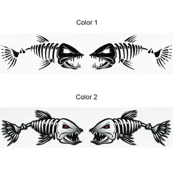 2 шт рыбы зубы стикеры со ртом Скелет наклейки с дизайном «рыбы» Графика аксессуары для каяк Рыбацкая лодка каноэ каяке окна автомобиля