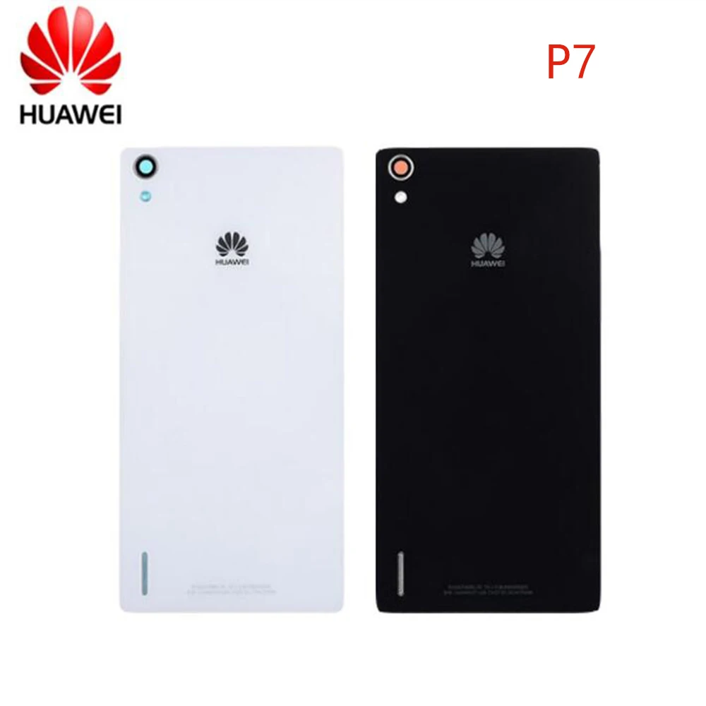 

Original Battery Back glass Cover replacement For HuaWei Ascend P7 Housing Door Back Case white or black color