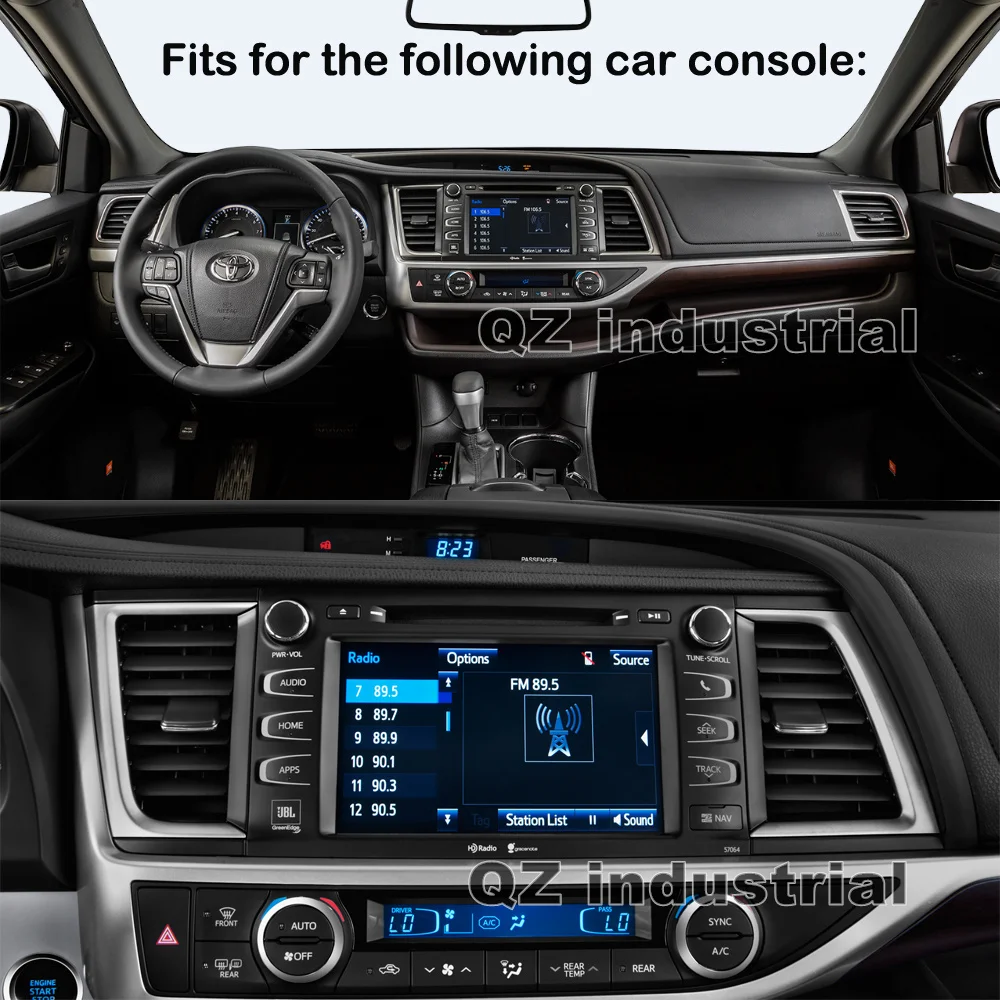 Sale QZ industrial HD 10.1inch Android 8.1 T3 car dvd player for Toyota highlander 2015 with Canbus Radio GPS BT 3G 4G WIFI RDS Map 5