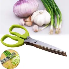 5 Многослойные ножницы измельченные чешуйчатая резка травы Специи из нержавеющей стали кухонный инструмент