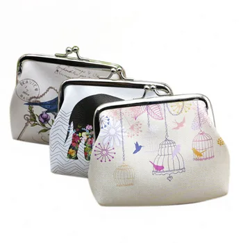 

1Pcs Cute PU With Printing Wallets For Elephant Pattern Female Wallet Card Holder Coin Wallet Ladies