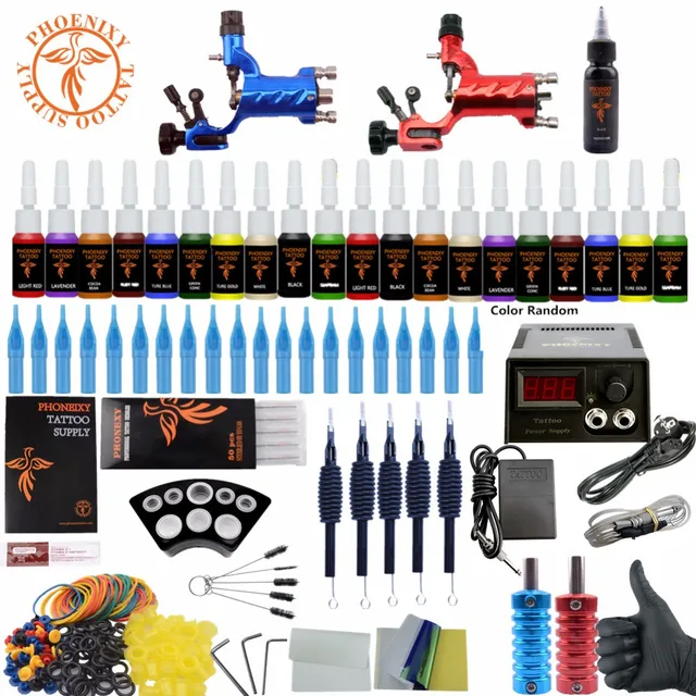 Complete Tattoo Kit Beginner Tattoo Starter Kits 2 Rotary Tattoo