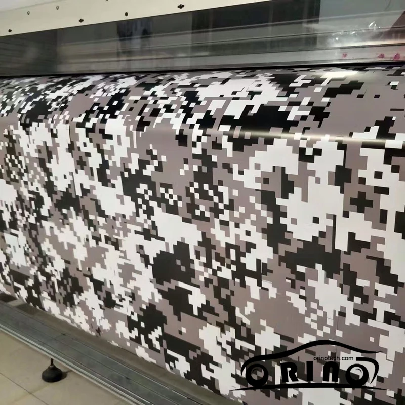Digital Camouflage Vinyl Car Sticker Wrap Car Styling Black White Pixel Film Wrapping Sheet Decal With Air Free Bubble Camouflage Film Car Stickervinyl Car Stickers Aliexpress