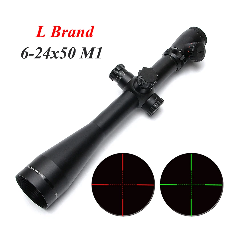 

LP MARK 4 M1 6-24X50 Optics Rifle Scope Mil Dot Illuminated Side Wheel Spotting Scopes Hunting Scopes For Sniper Rifle