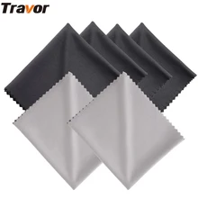 Travor 6Pcs 18*15cm Microfiber Cleaning Cloth for Camera Lens cleaning/LED Screens/Tablets/Smartphones 4 Black+2 Gray