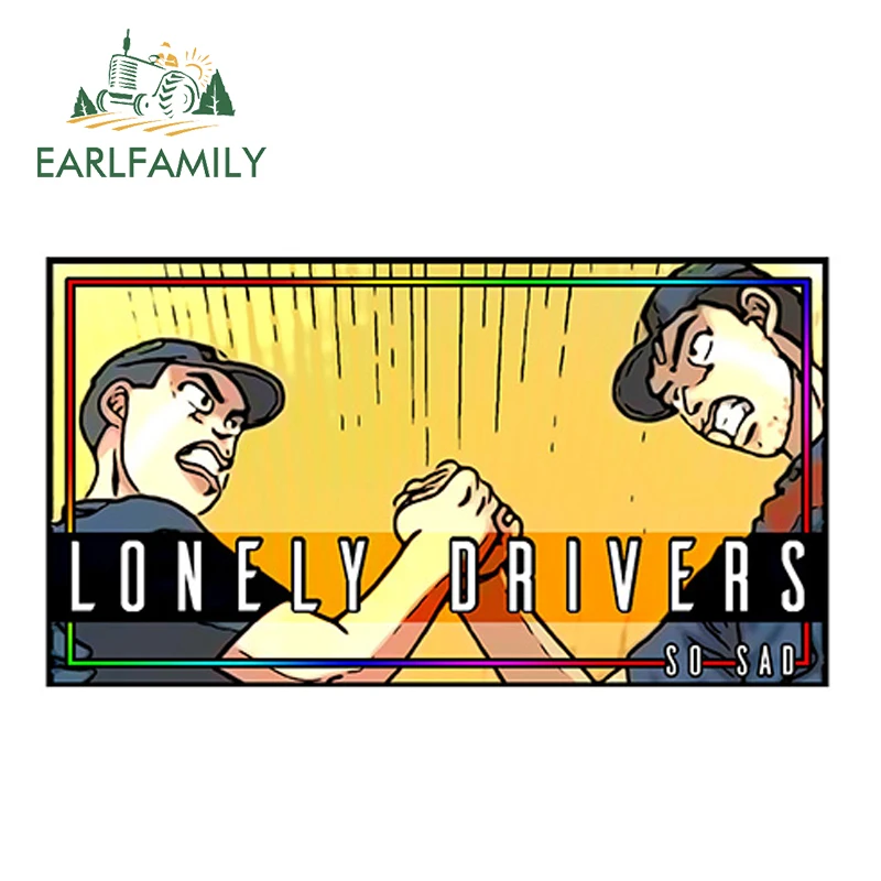 

EARLFAMILY 13cm x 7.1cm Lonely Drivers (Initial-D) Slap Sticker Cartoon Car Styling Car Window Bumper Decal Funny Car Stickers