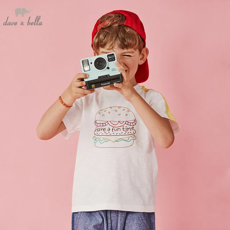 

DBK9799 dave bella kids boys summer infant t-shirt toddler top 5Y-13Y children tees short sleeve clothes