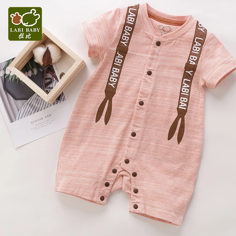 LABIBABY/комбинезон для маленьких мальчиков хлопковый летний новорожденный