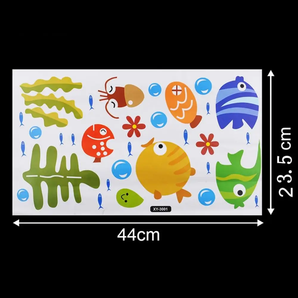Removable PVC Wall Sticker Kids Baby Room Bathroom Nursery Small Cartoon Fish Ocean Animal Sea Bubble Hot Sale Home Decor