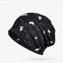 Seioum Для женщин шляпа зимнюю шапку-тюрбан женский двойной Применение воротник зимняя шапочка Лыжный Спорт Шапки капот роковой вязаный шарф Кепки bone