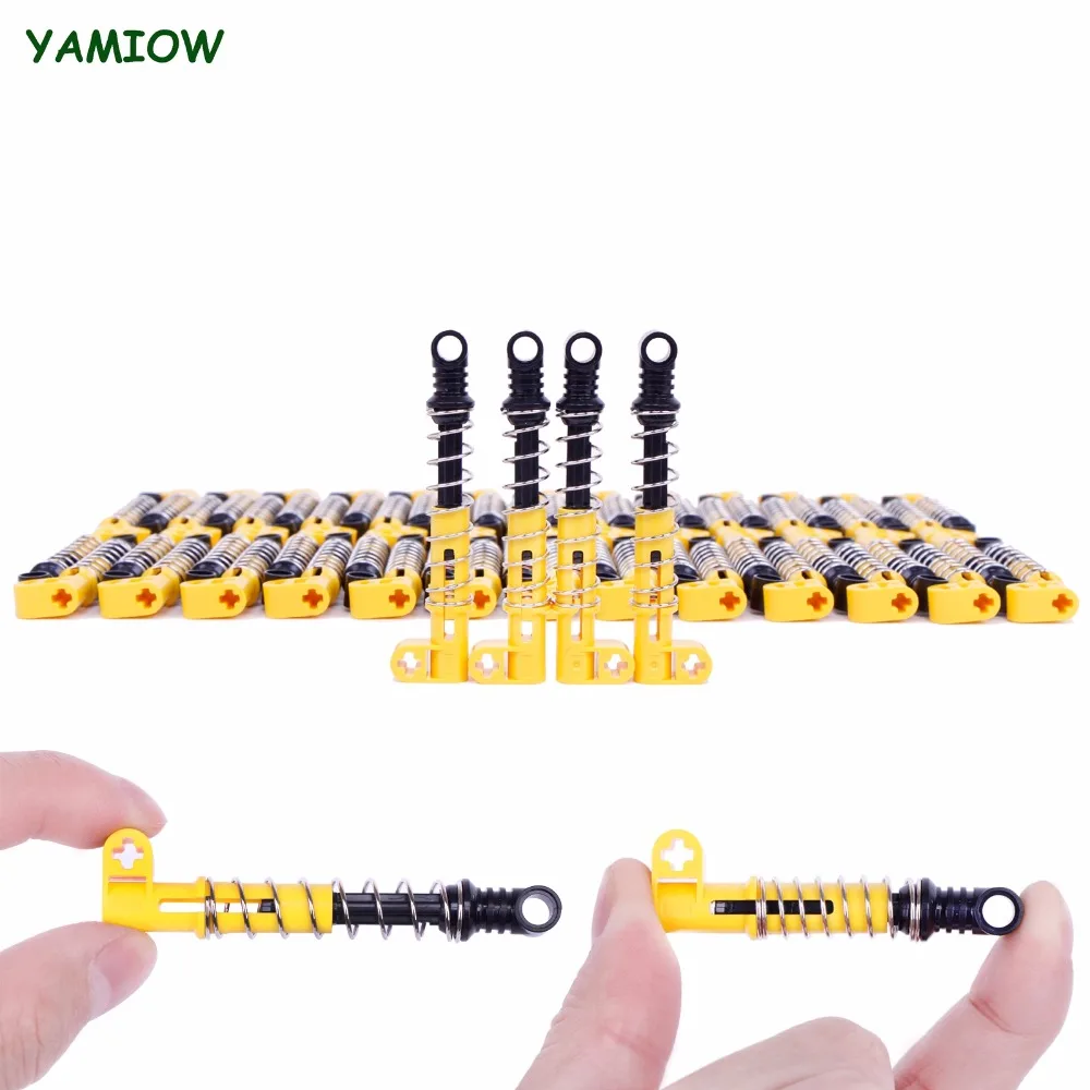 4 Pcs / Lot Self-Locking Bricks Free Creation Blocks Toy Technic Brick Shock Absorber 9.5L Hard Spring Compatible with Lego DIY 4 Pcs / Lot Self-Locking Bricks Free Creation Blocks Toy Technic Brick Shock Absorber 9.5L Hard Spring Compatible with Lego DIY