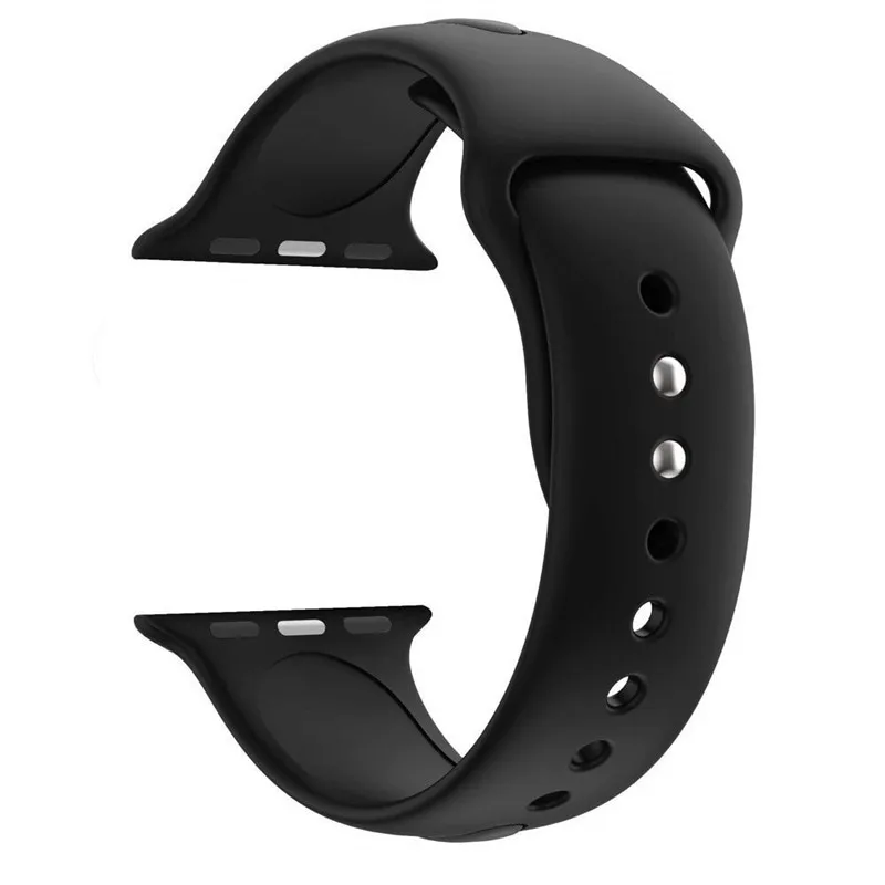 Спортивный ремешок для Apple Watch Series 4 44 мм 40 из мягкого силикона сменный наручных