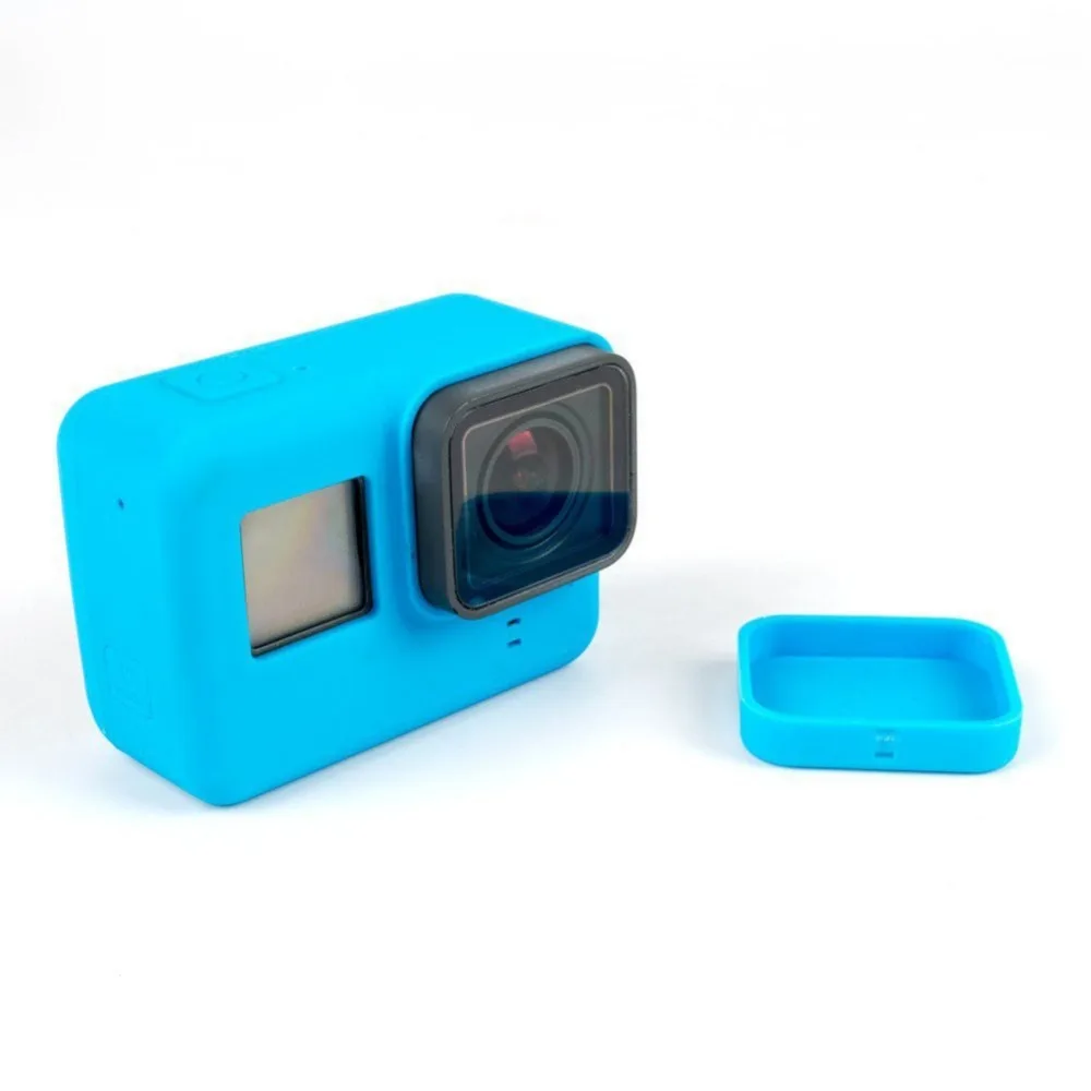 

Camera Protective Silicone Case Skin +Lens Cap Cover For Go Pro Accessories Action Camera Case GoPro Hero 5 6 7 Black Hero New