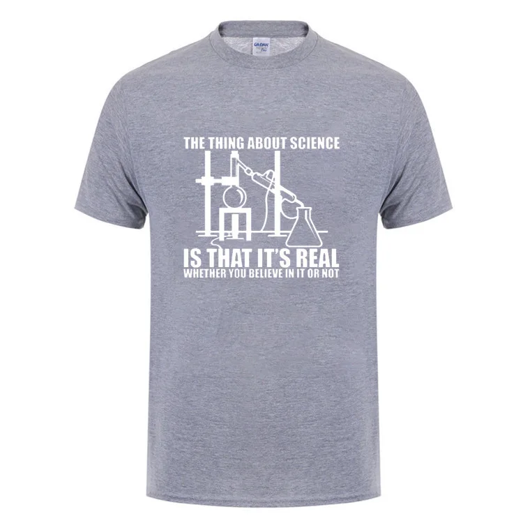 Настоящие Science Believe Chemistry Experi мужские футболки с принтом для мужчин и женщин атеистская летняя модная повседневная свободная хлопковая футболка