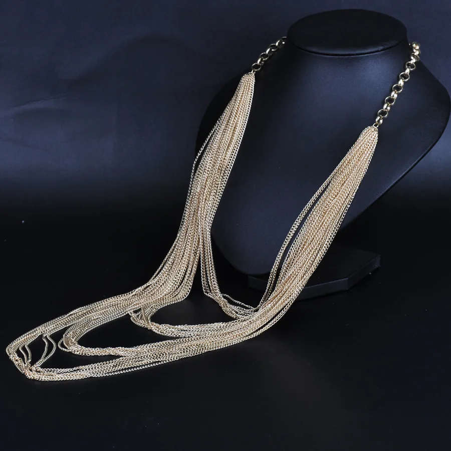 Fashion Alloy Tassel Pendant Long Multi Sweater Chain Clothes