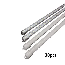 20-100 шт 1 м длинный кухонный светильник, expert DC12V 72SMD 5730 5630 Светодиодный жесткий бар с алюминиевой прозрачной крышкой, электрическая лампа