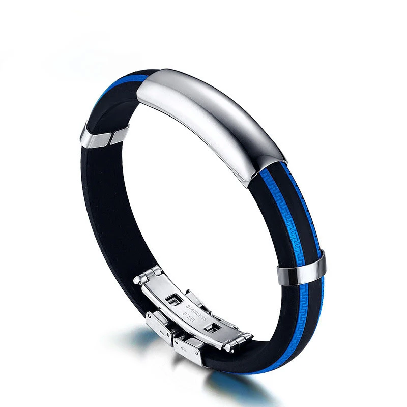 Женские и мужские крутые Серебристые браслеты Pulseira Feminina стиль Pulseiras нержавеющая