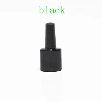 

100pcs/lot 10ml glass Empty DIY Bottle for Nail Polish , black colour oval shape with black cap many colours available