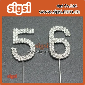 

Favourable number crystal diamante rhinestone cake topper