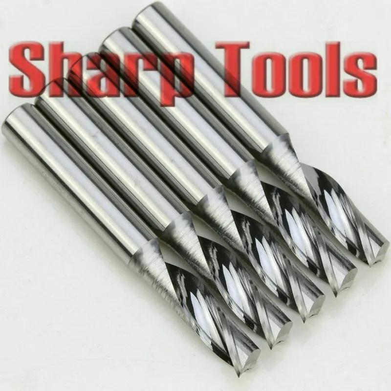 One Flute Tungsten Carbide Milling Cutter CNC Router Engraving Cutting Bits on Aluminium_1